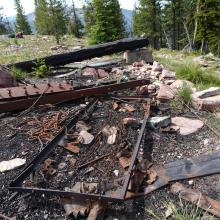 Burnt remains of Fire Lookout