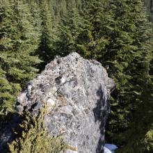 Narrow rock wall