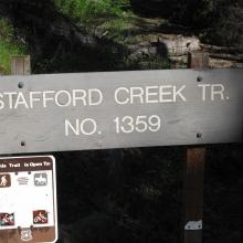 TH of Stafford Creek Trail, 3,057 feet elevation