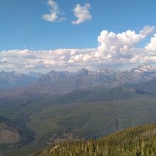 Ousel Summit view into Glacier