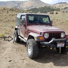 Antenna Mast at Jeep - Safe & Sound