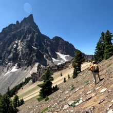 The return across steep sand